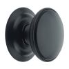 Fab and Fix Centre Door Knob 100mm Smooth Black Through Fix