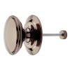 Fab and Fix Centre Door Knob 100mm Hardex Bronze Through Fix