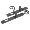 Fab and Fix Monkey Tail Forged Black Door Handles 92mm Centres RH