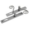 Fab and Fix Monkey Tail Hardex Pewter Door Handles 92mm Centres RH
