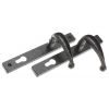 Fab and Fix Sculptured Forged Black Door Handles 92mm Centres