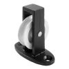 1.5in Across Plate Single Upright Pulley Black