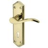 Paris Brass PVD Finish Lock Handles 168x47mm