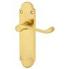 Epsom Polished Brass Latch Handles 169x40mm