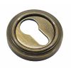 Antique Brass Parisian Euro Escutcheon 53mm