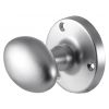 Satin Chrome Oval Mortice Door Knob Set