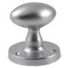 Satin Chrome Oval Mortice Door Knob Set
