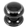 Black Silverline Porcelain Door Knobs 60mm