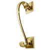 Polished Brass Sloane Square Plate Scroll Door Knocker 196mm