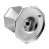 Satin Chrome Octagonal Centre Door Knob 67mm