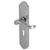 Savoy Long Scroll Lever Polished Chrome Keyhole Door Handles
