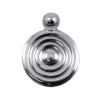 Polished Chrome Reeded Door Key Hole Escutcheon 33mm