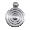 Satin Chrome Reeded Door Key Hole Escutcheon 33mm