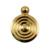 Polished Brass Reeded Door Key Hole Escutcheon 33mm