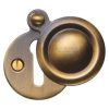 Antique Brass Plain Door Key Hole Escutcheon 33mm
