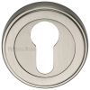 Satin Nickel EURO Cylinder Escutcheon 53mm