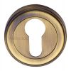 Antique Brass EURO Cylinder Escutcheon 53mm