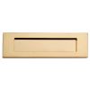 Polished Brass Victorian Plain Letter Box 13x3in (334x80mm)