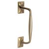Polished Brass Cranked Door Pull Handle 8in (202mm)