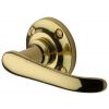 Windsor Polished Brass Straight Lever on Round Rose