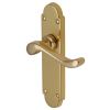 Savoy Scroll Lever Polished Brass Latch Door Handles