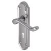 Meridian Scroll Lever Polished Chrome Keyhole Door Handles