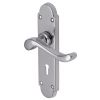 Savoy Polished Chrome Scroll Lever Keyhole Door Handles