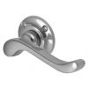 Bedford Polished Chrome Scroll Lever on Round Rose V820PC