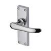 Windsor Straight Lever Polished Chrome Short Plate Latch Door Handles