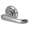 Windsor Polished Chrome Straight Lever on Round Rose