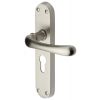 Luna Shaped Lever Satin Nickel 48mm EURO Door Handles