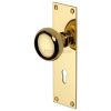 Heritage Balmoral Polished Brass Knob on Lock Plate