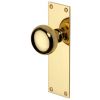 Heritage Balmoral Polished Brass Knob on Latch Plate