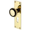 Heritage Balmoral Polished Brass Knob on 48mm EURO Plate