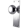 Heritage Balmoral Polished Chrome Knob on Lock Plate