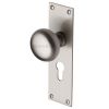 Heritage Balmoral Satin Nickel Knob on 48mm EURO Plate