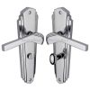 Heritage Brass Waldorf Chrome WAL6530PC Art Deco Bathroom Handles