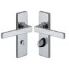 Delta Straight Lever Polished Chrome Bathroom Lock Door Handles