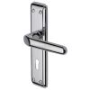 Deco Straight Lever Polished Chrome Keyhole Door Handles