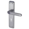 Deco Straight Lever Satin Chrome Keyhole Door Handles