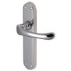 Gloucester Shaped Lever Polished Chrome Latch Door Handles