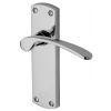 Luca Curved Lever Polished Chrome Latch Door Handle Set