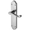 Milton Scroll Lever Satin Chrome Latch Door Handle Set