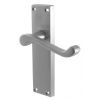 Malvern Scroll Lever Satin Chrome Latch Door Handle Set