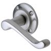 Malvern Satin Chrome Scroll Lever on Rose Set