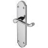 Kensington Scroll Lever Polished Chrome Latch Door Handle Set