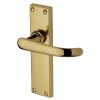 Avon Straight Lever Polished Brass Latch Door Handle Set