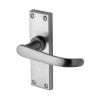 Avon Straight Lever Satin Chrome Short Plate Latch Door Handle Set