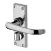 Avon Straight Lever Polished Chrome Privacy Lock Door Handle Set