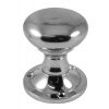 Polished Chrome Rim Knob Furniture with One Rose